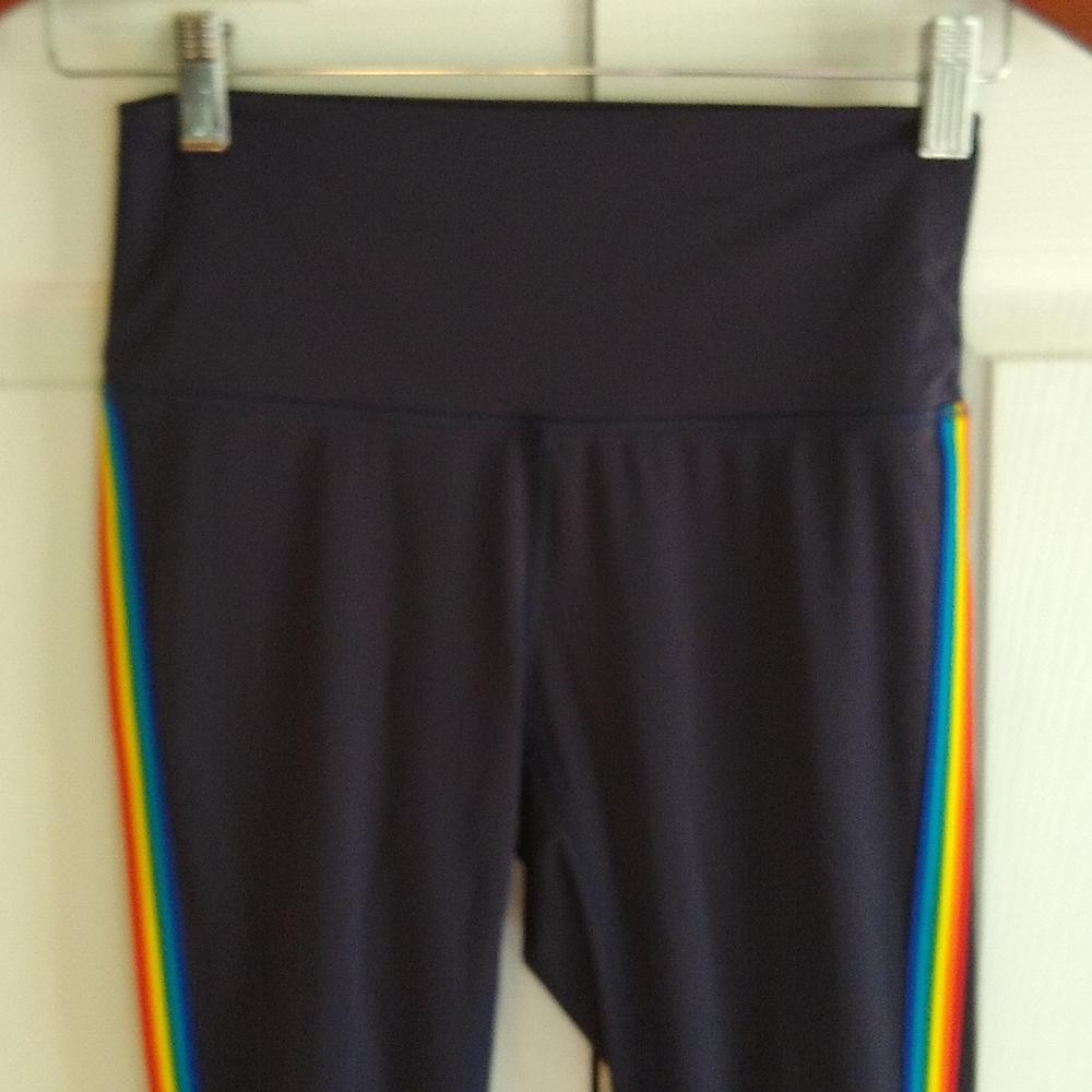 Zyia Eclipse Rainbow Luxe  Hi rise  leggings size extra small navy color - Picture 4 of 10